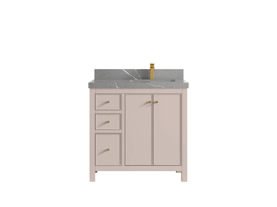 Chicago 36 in. W x 22 in. D Right Offset Sink Bathroom Vanity - Willow Bath and Vanity
