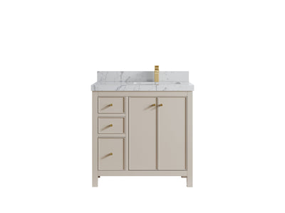 Chicago 36 in. W x 22 in. D Right Offset Sink Bathroom Vanity - Willow Bath and Vanity