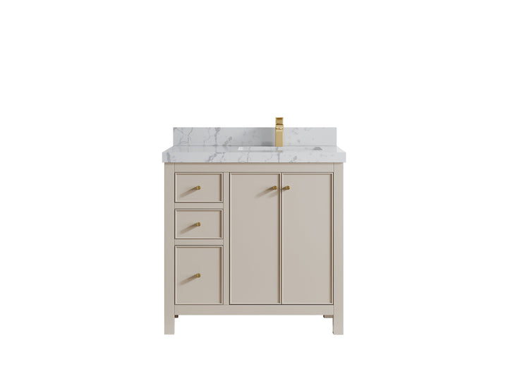 Chicago 36 in. W x 22 in. D Right Offset Sink Bathroom Vanity - photo 39