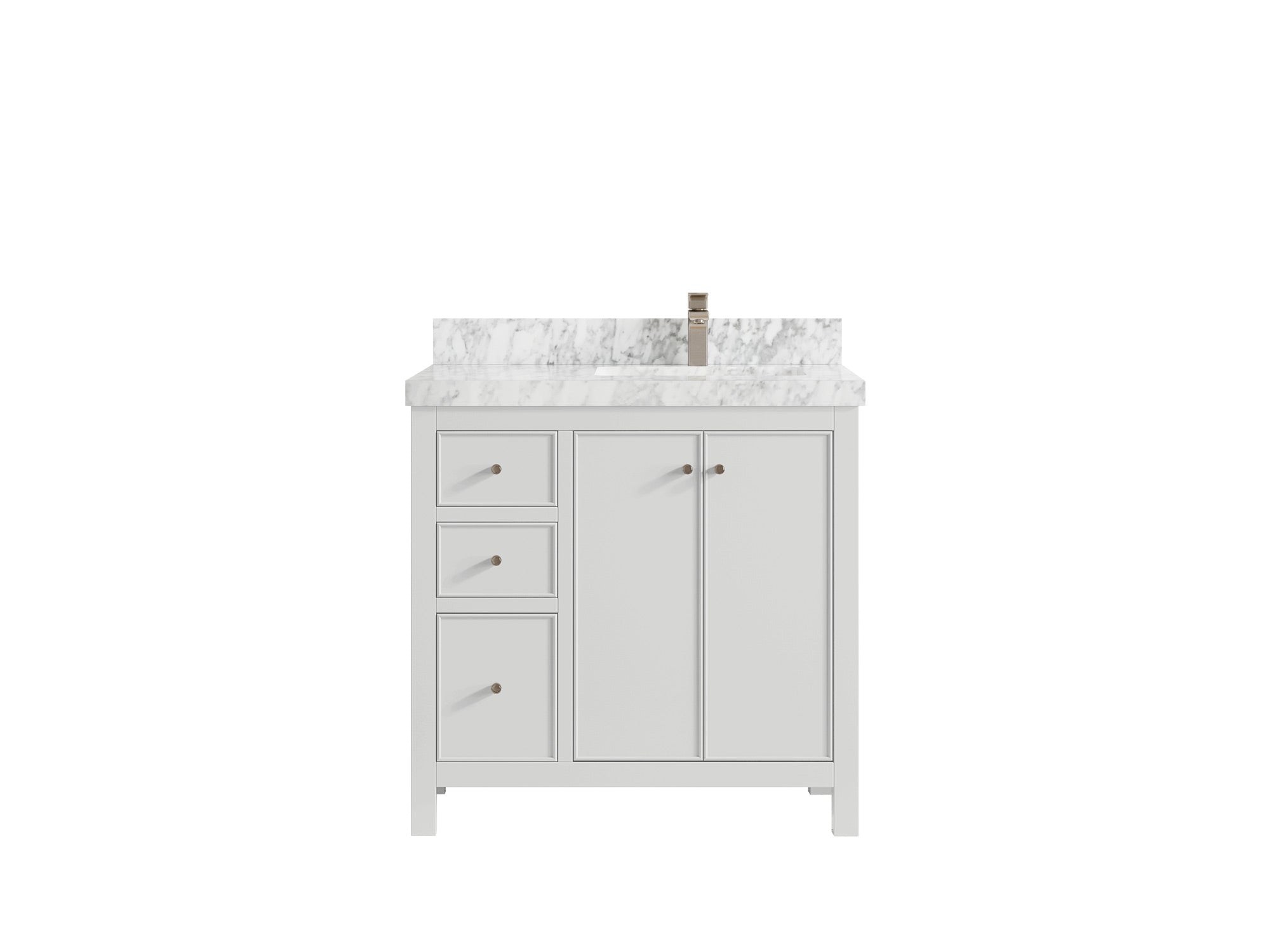Chicago 36 in. W x 22 in. D Right Offset Sink Bathroom Vanity - Willow Bath and Vanity