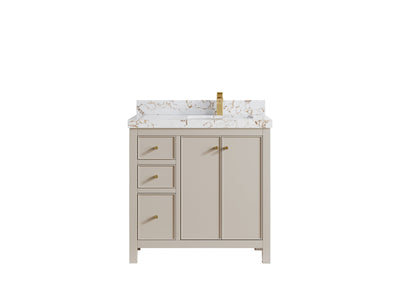 Chicago 36 in. W x 22 in. D Right Offset Sink Bathroom Vanity - Willow Bath and Vanity