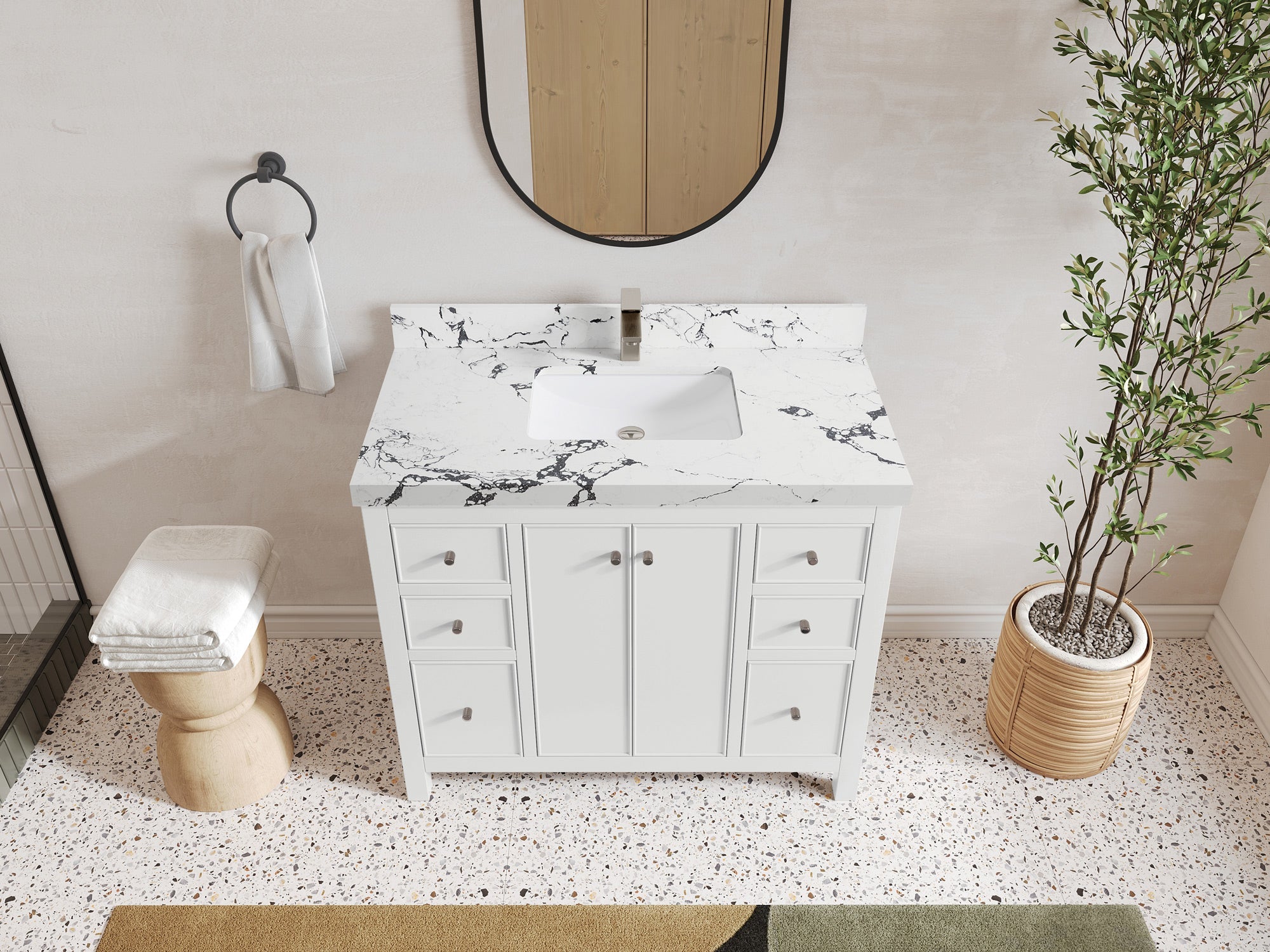Chicago 42 in. W x 22 in. D Single Sink Bathroom Vanity - Willow Bath and Vanity