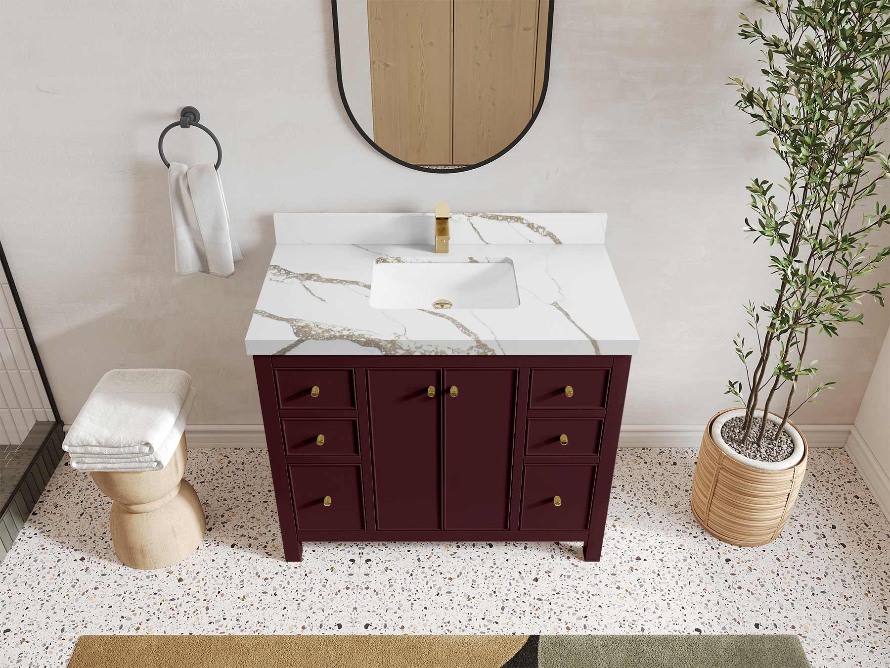 Chicago 42 in. W x 22 in. D Single Sink Bathroom Vanity - Willow Bath and Vanity