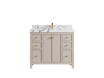 Chicago 42 in. W x 22 in. D Single Sink Bathroom Vanity - Willow Bath and Vanity