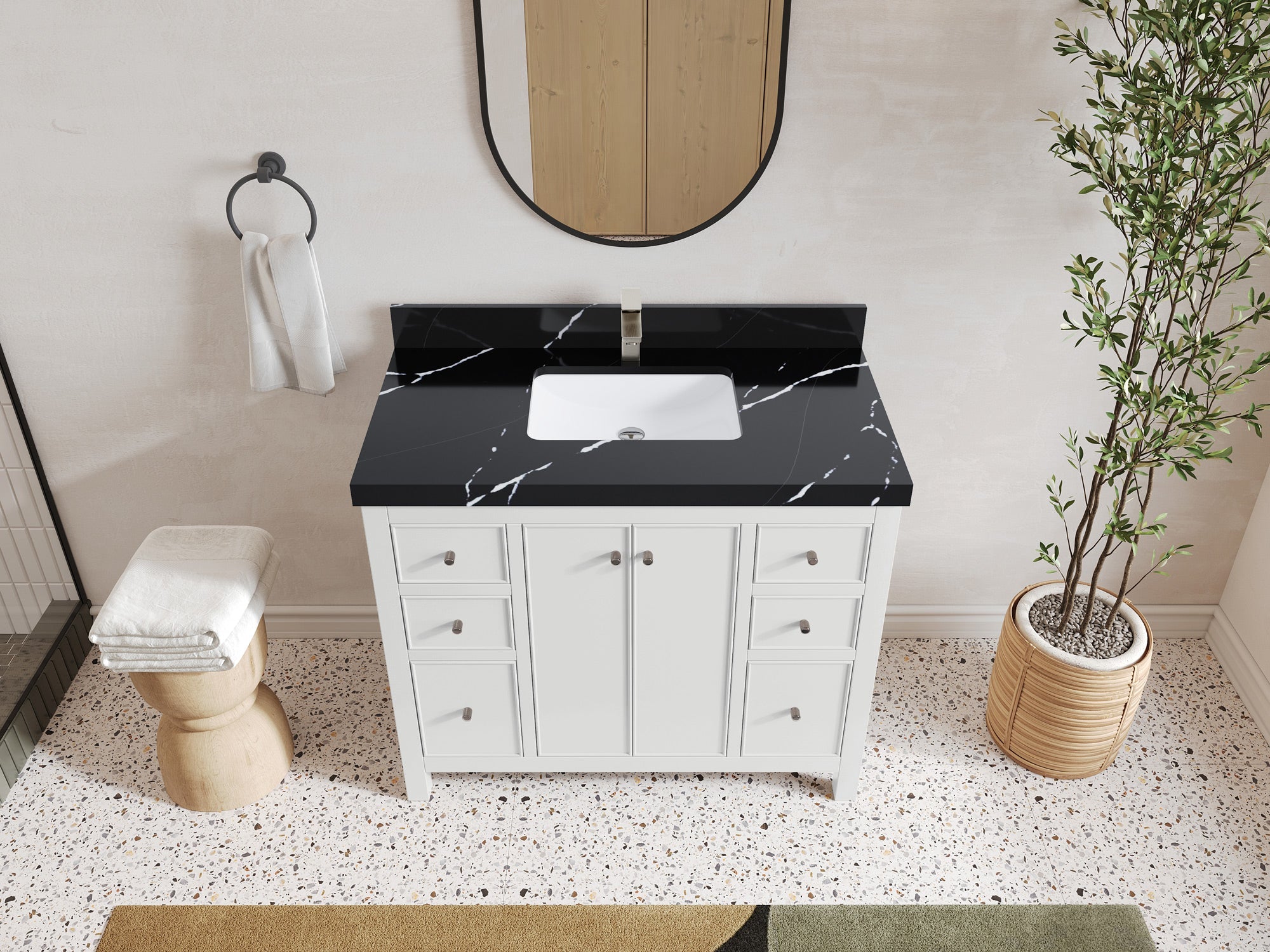 Chicago 42 in. W x 22 in. D Single Sink Bathroom Vanity - Willow Bath and Vanity