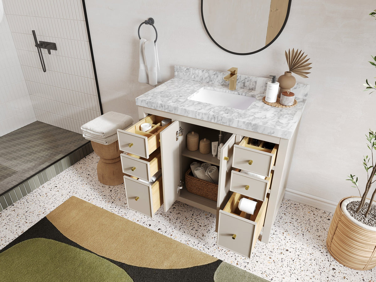 Chicago 42 in. W x 22 in. D Single Sink Bathroom Vanity - Willow Bath and Vanity