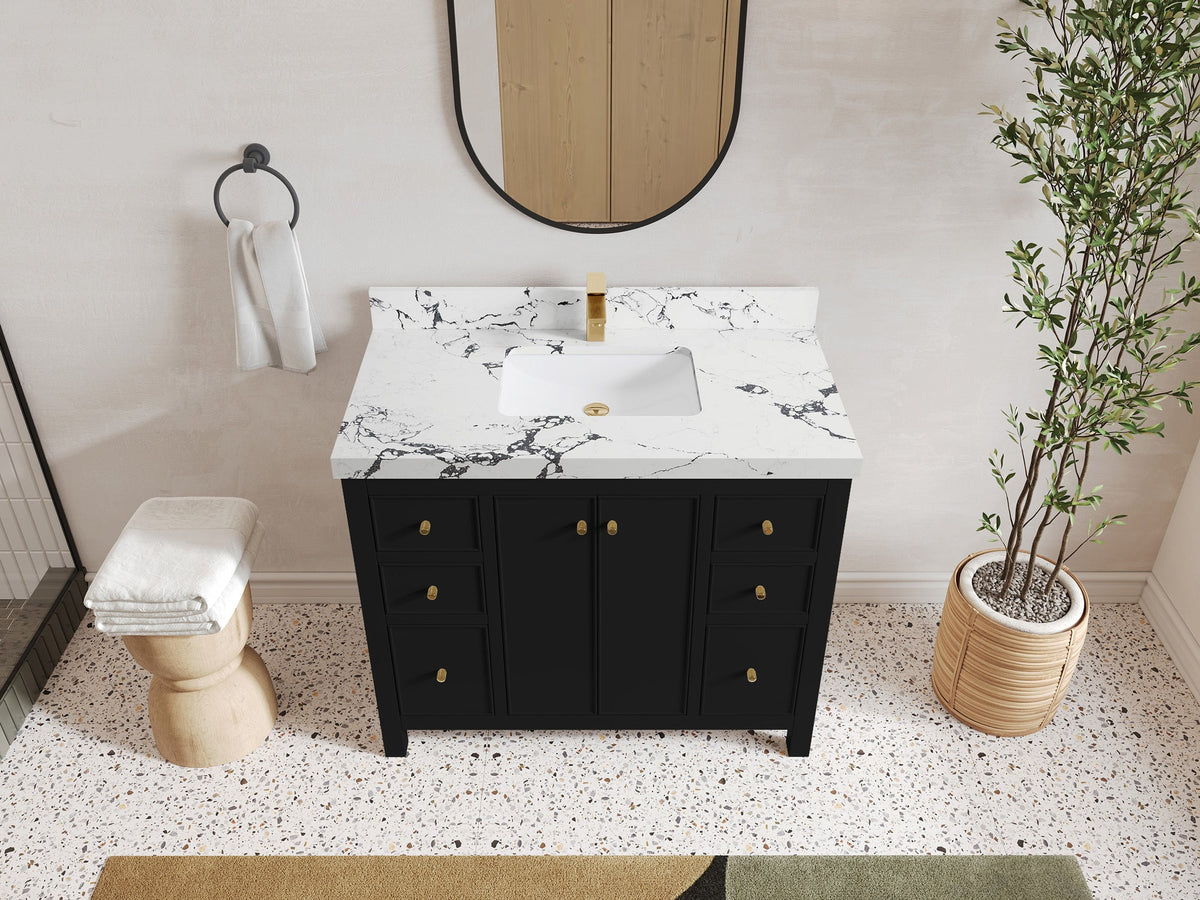 Chicago 42 in. W x 22 in. D Single Sink Bathroom Vanity - Willow Bath and Vanity