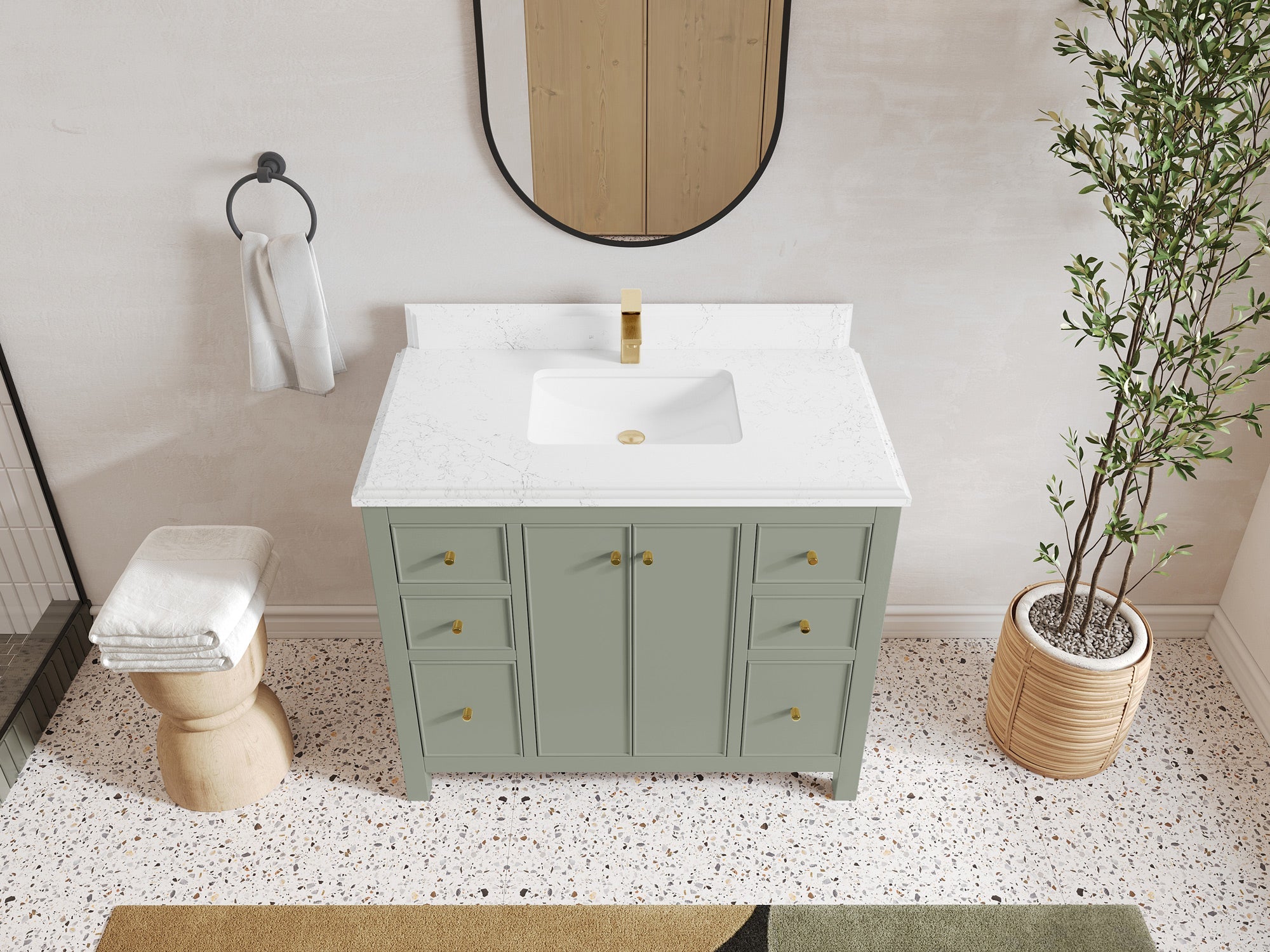 Chicago 42 in. W x 22 in. D Single Sink Bathroom Vanity - Willow Bath and Vanity