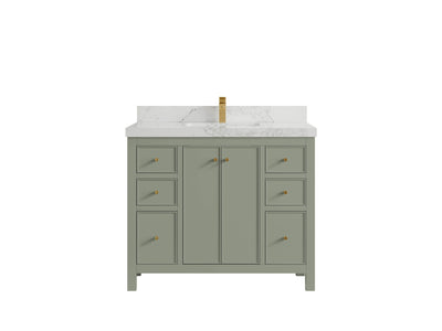Chicago 42 in. W x 22 in. D Single Sink Bathroom Vanity - Willow Bath and Vanity