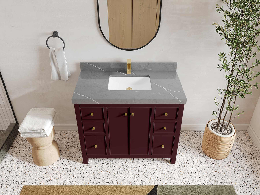 Chicago 42 in. W x 22 in. D Single Sink Bathroom Vanity - Willow Bath and Vanity