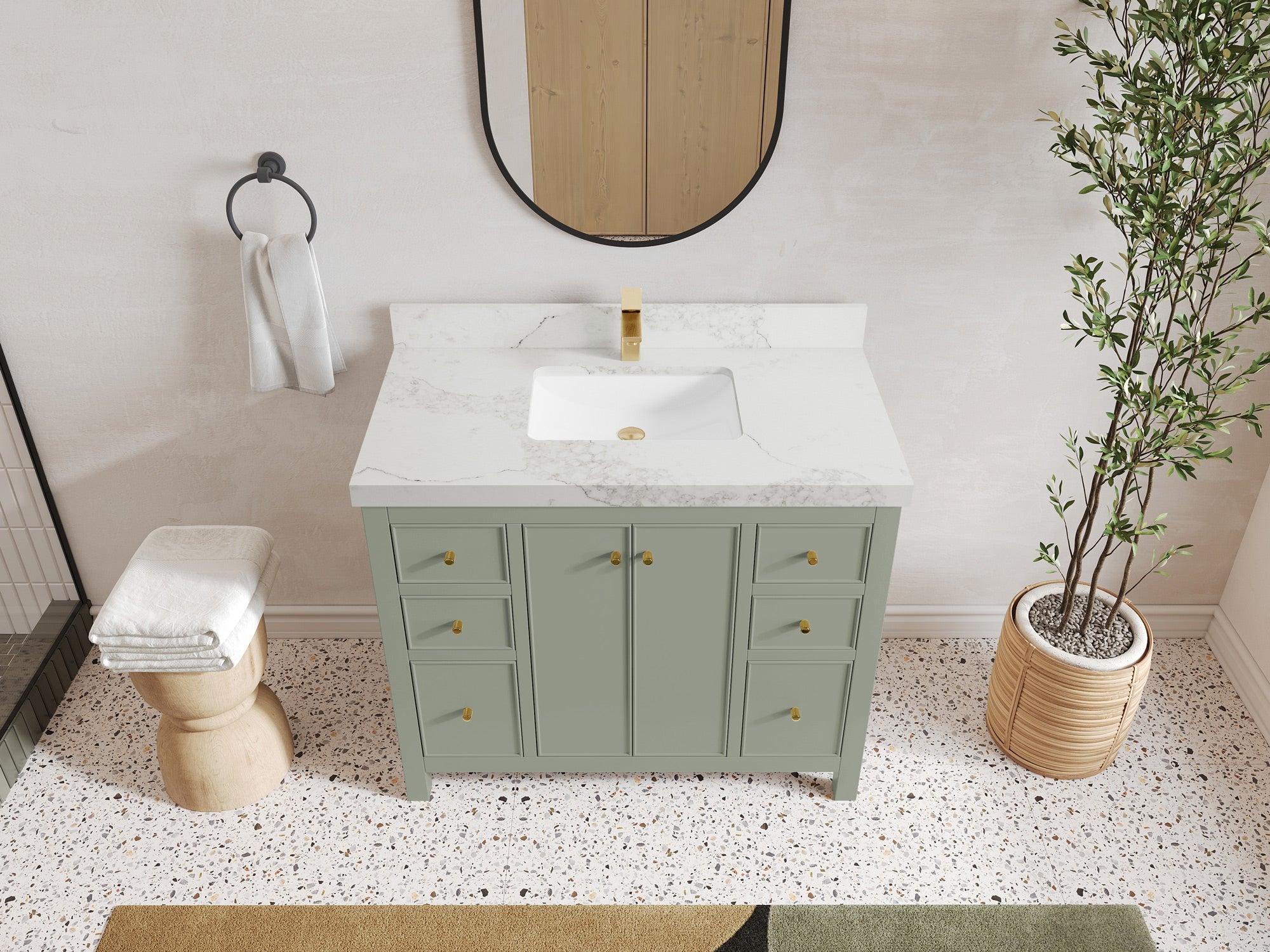 Chicago 42 in. W x 22 in. D Single Sink Bathroom Vanity - Willow Bath and Vanity