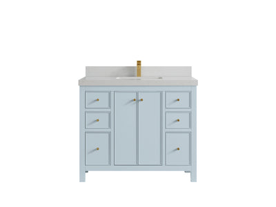Chicago 42 in. W x 22 in. D Single Sink Bathroom Vanity - Willow Bath and Vanity