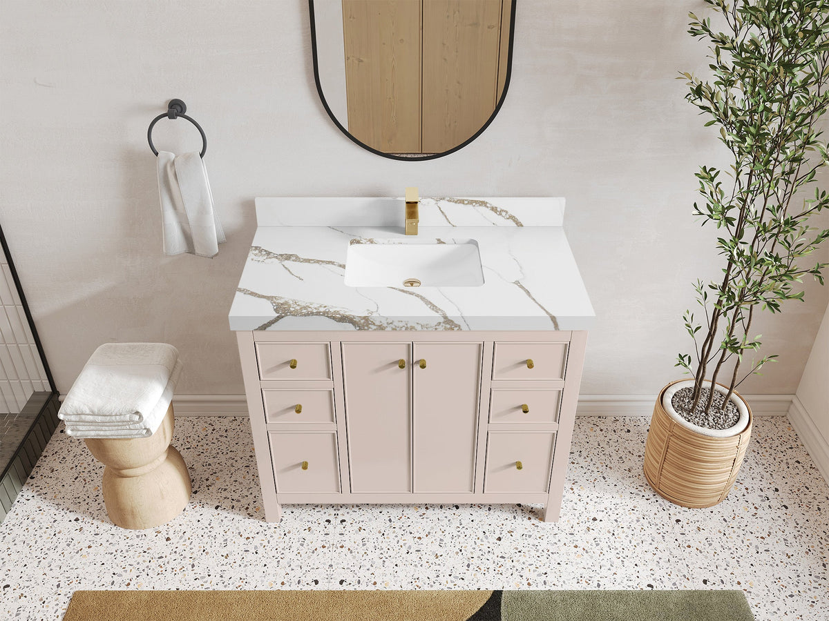 Chicago 42 in. W x 22 in. D Single Sink Bathroom Vanity - Willow Bath and Vanity