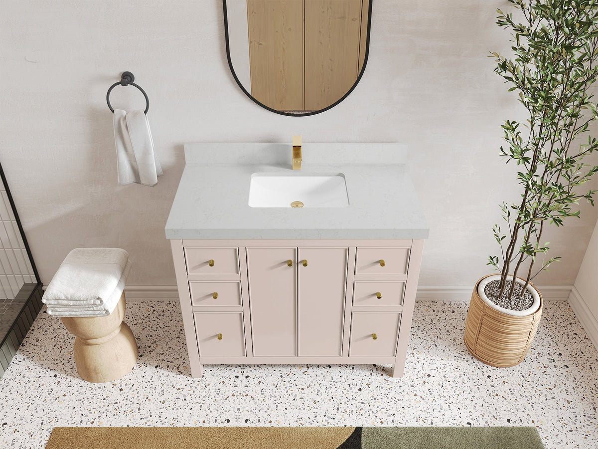Chicago 42 in. W x 22 in. D Single Sink Bathroom Vanity - Willow Bath and Vanity