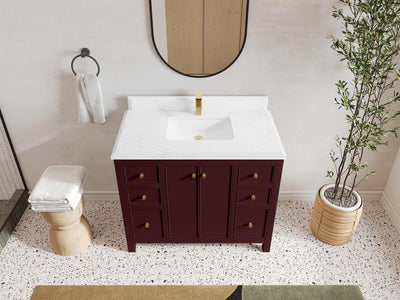 Chicago 42 in. W x 22 in. D Single Sink Bathroom Vanity - Willow Bath and Vanity
