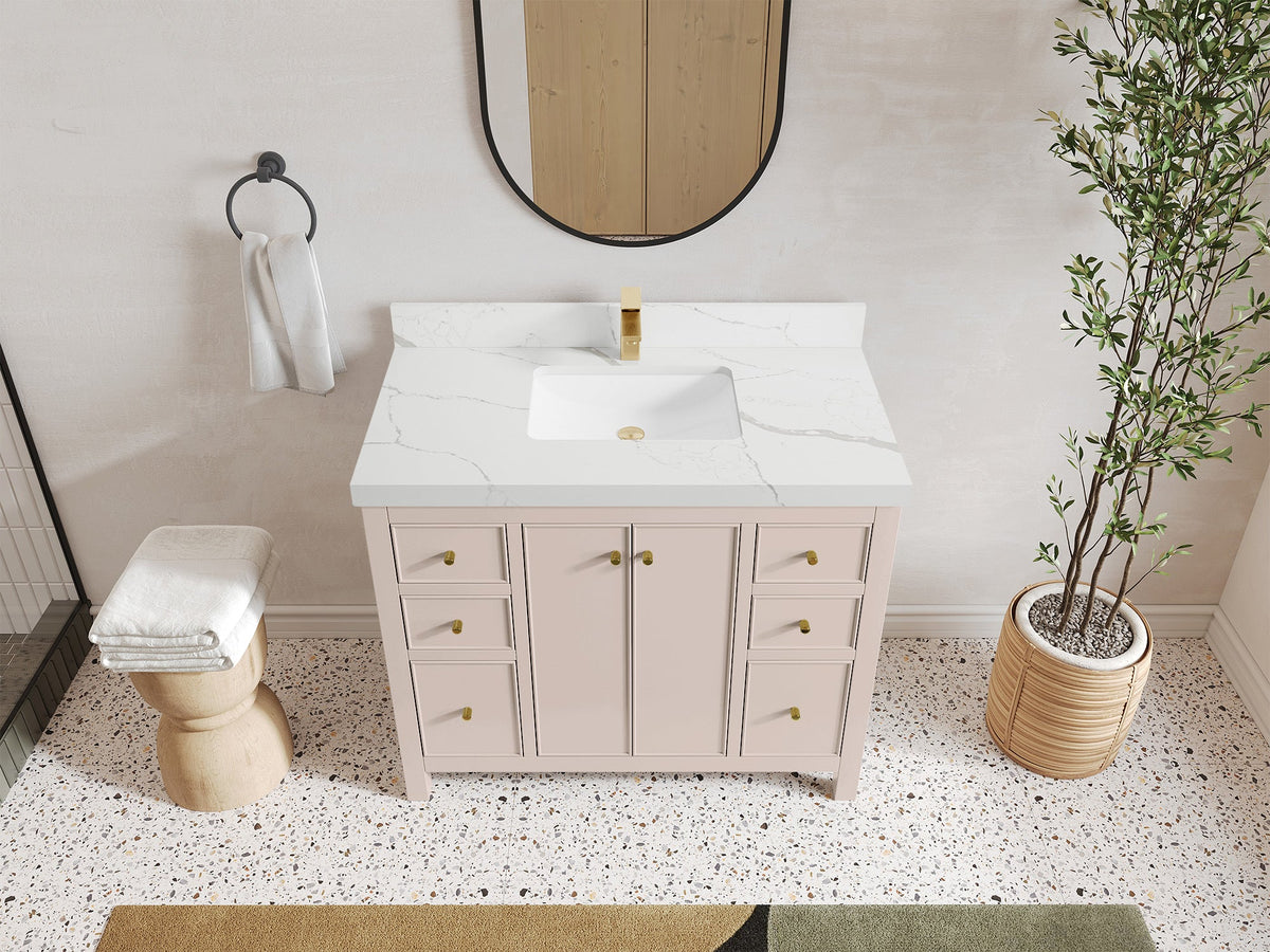 Chicago 42 in. W x 22 in. D Single Sink Bathroom Vanity - Willow Bath and Vanity