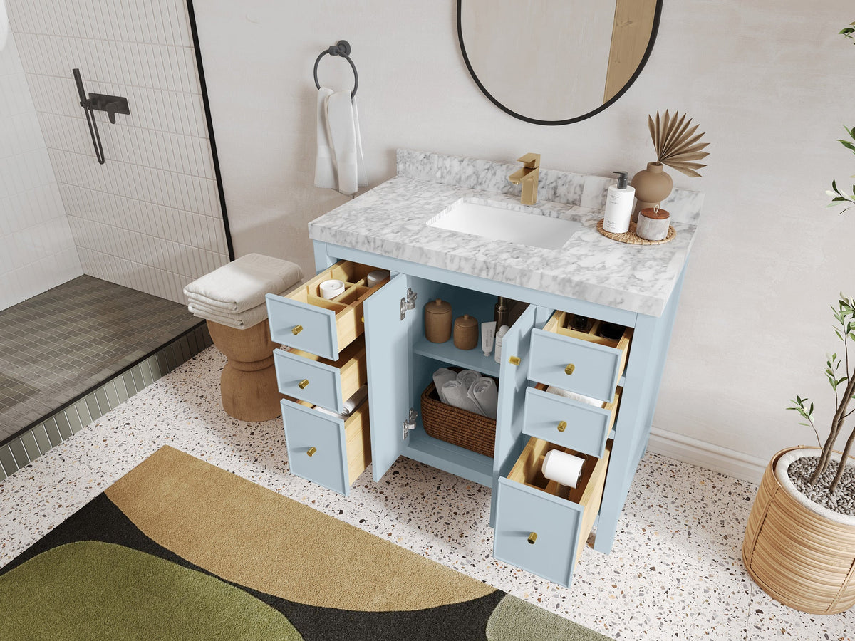 Chicago 42 in. W x 22 in. D Single Sink Bathroom Vanity - Willow Bath and Vanity