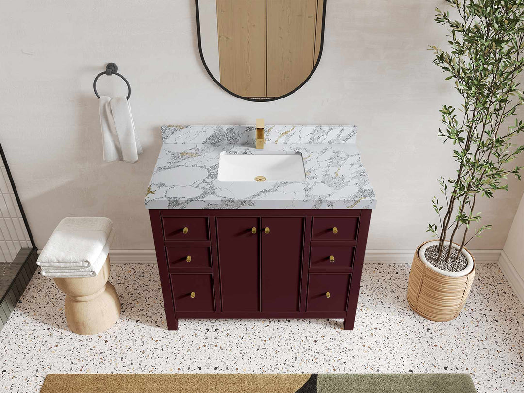 Chicago 42 in. W x 22 in. D Single Sink Bathroom Vanity - Willow Bath and Vanity