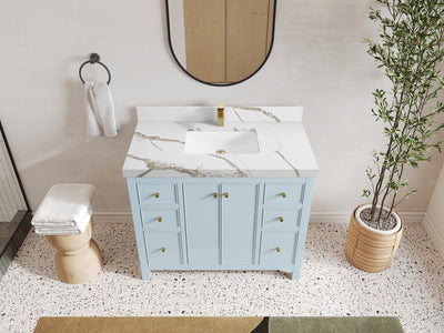Chicago 42 in. W x 22 in. D Single Sink Bathroom Vanity - Willow Bath and Vanity
