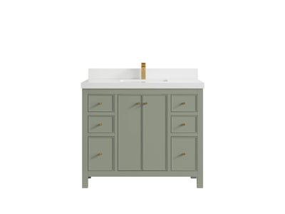 Chicago 42 in. W x 22 in. D Single Sink Bathroom Vanity - Willow Bath and Vanity