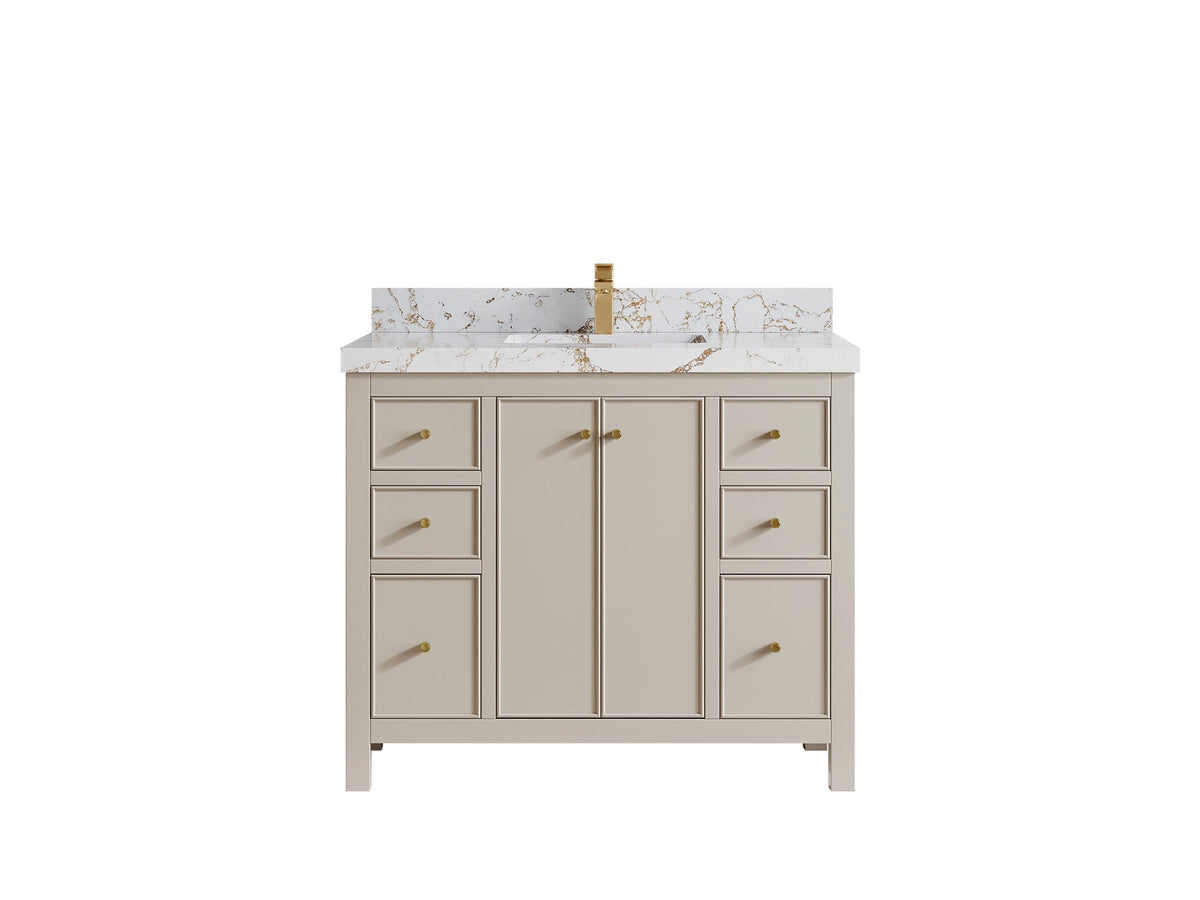 Chicago 42 in. W x 22 in. D Single Sink Bathroom Vanity - Willow Bath and Vanity