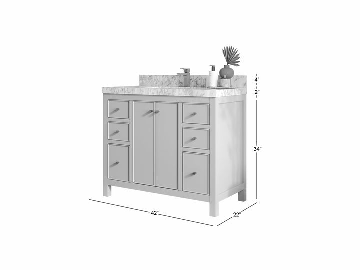 Chicago 42 in. W x 22 in. D Single Sink Bathroom Vanity - photo 6