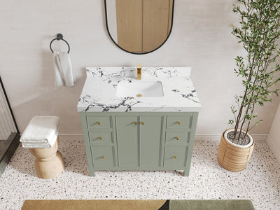 Chicago 42 in. W x 22 in. D Single Sink Bathroom Vanity - Willow Bath and Vanity