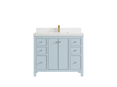 Chicago 42 in. W x 22 in. D Single Sink Bathroom Vanity - Willow Bath and Vanity