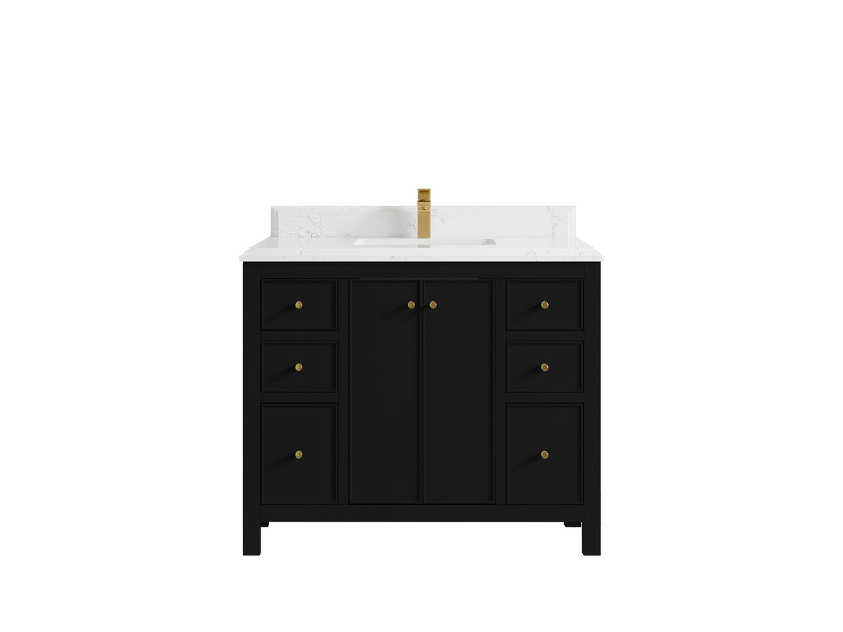 Chicago 42 in. W x 22 in. D Single Sink Bathroom Vanity - Willow Bath and Vanity