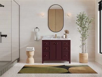 Chicago 42 in. W x 22 in. D Single Sink Bathroom Vanity - Willow Bath and Vanity