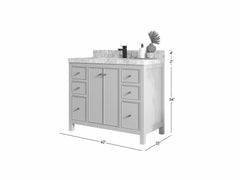 Chicago 42 in. W x 22 in. D Single Sink Bathroom Vanity - photo 5