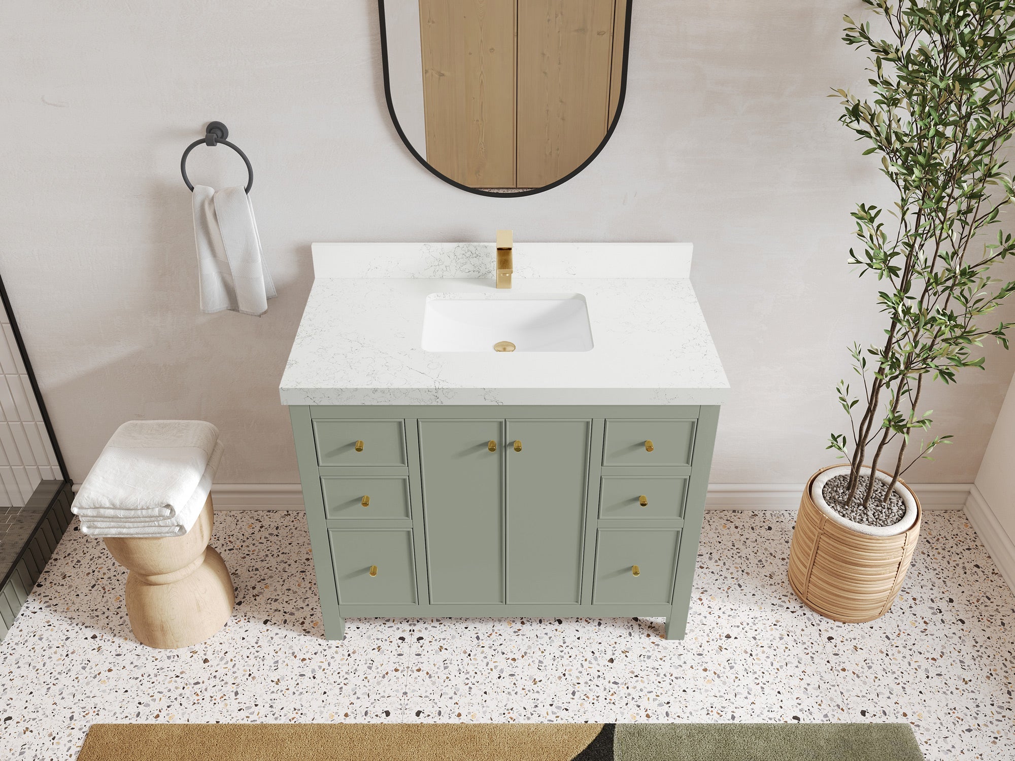 Chicago 42 in. W x 22 in. D Single Sink Bathroom Vanity - Willow Bath and Vanity