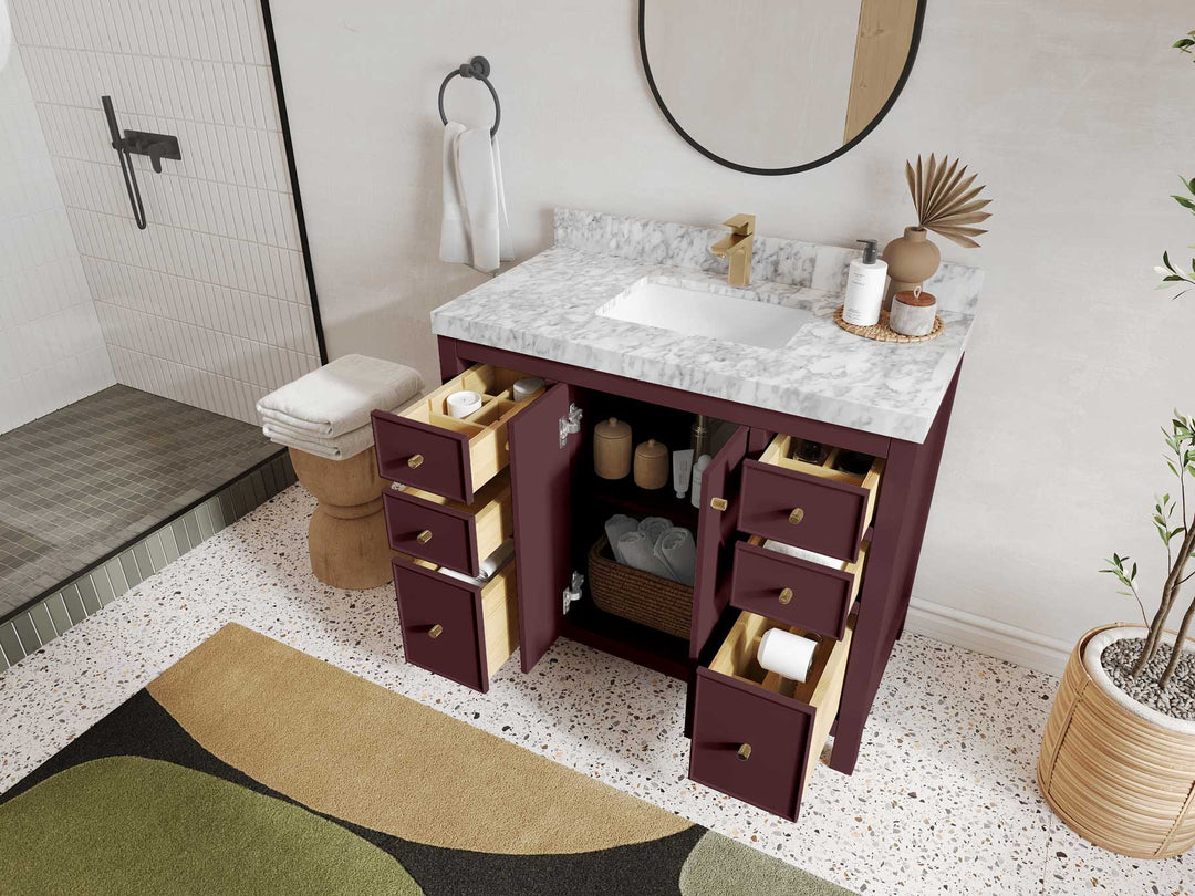 Chicago 42 in. W x 22 in. D Single Sink Bathroom Vanity - Willow Bath and Vanity