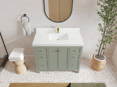 Chicago 42 in. W x 22 in. D Single Sink Bathroom Vanity - Willow Bath and Vanity