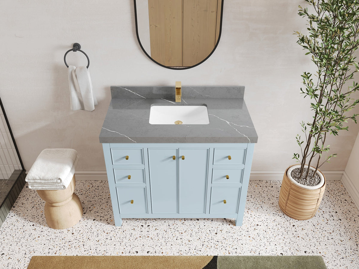Chicago 42 in. W x 22 in. D Single Sink Bathroom Vanity - Willow Bath and Vanity