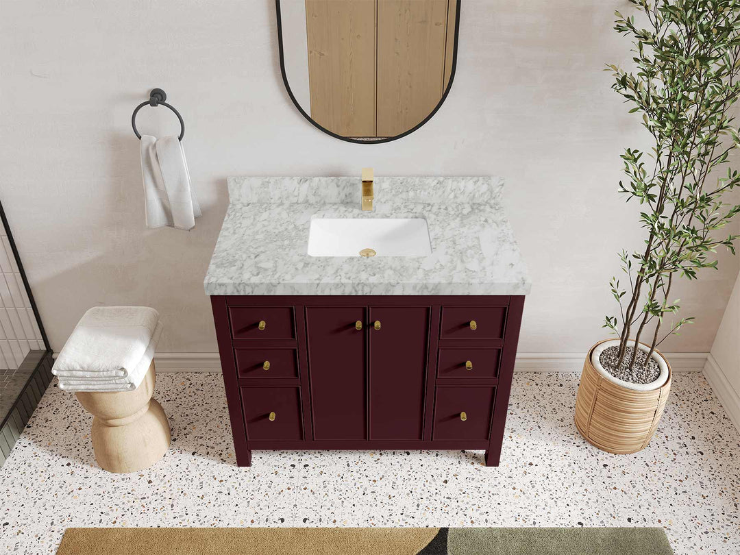 Chicago 42 in. W x 22 in. D Single Sink Bathroom Vanity - Willow Bath and Vanity