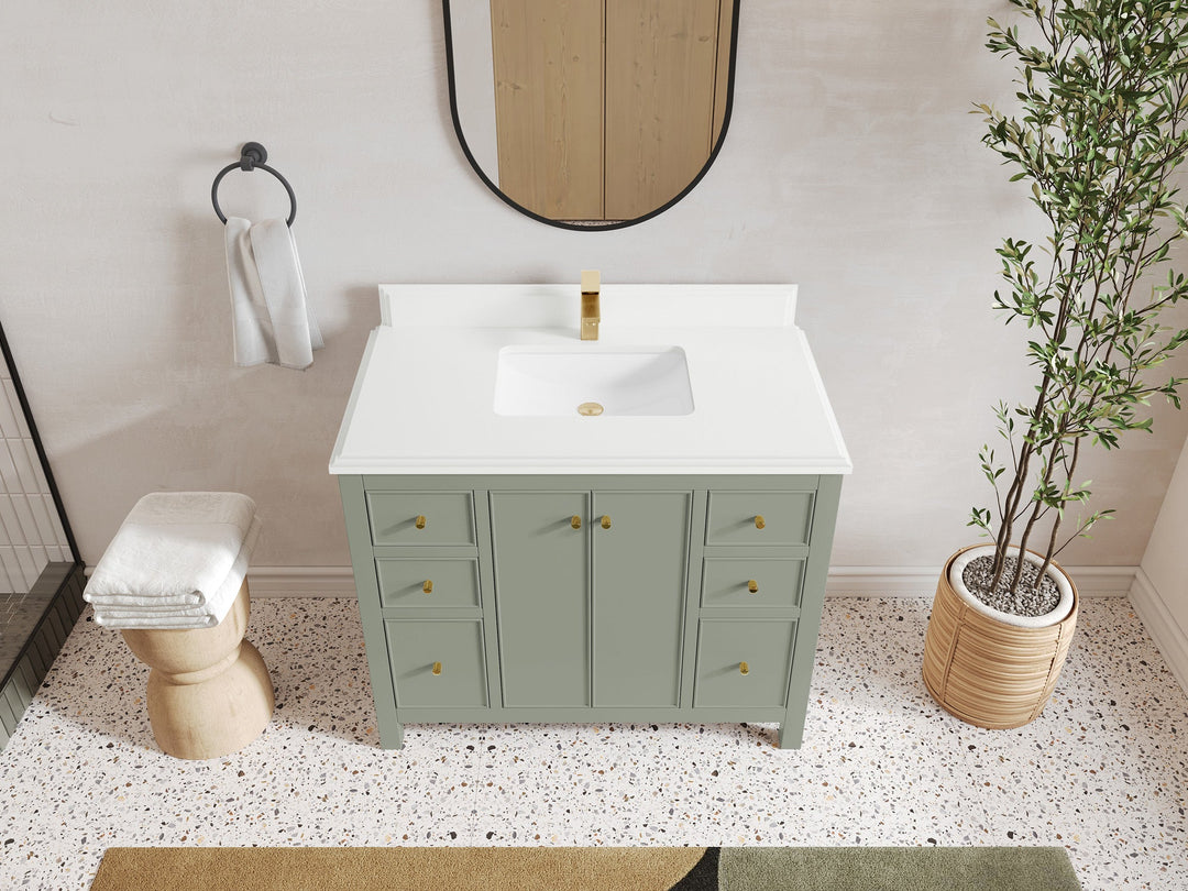 Chicago 42 in. W x 22 in. D Single Sink Bathroom Vanity - Willow Bath and Vanity