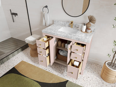Chicago 42 in. W x 22 in. D Single Sink Bathroom Vanity - Willow Bath and Vanity