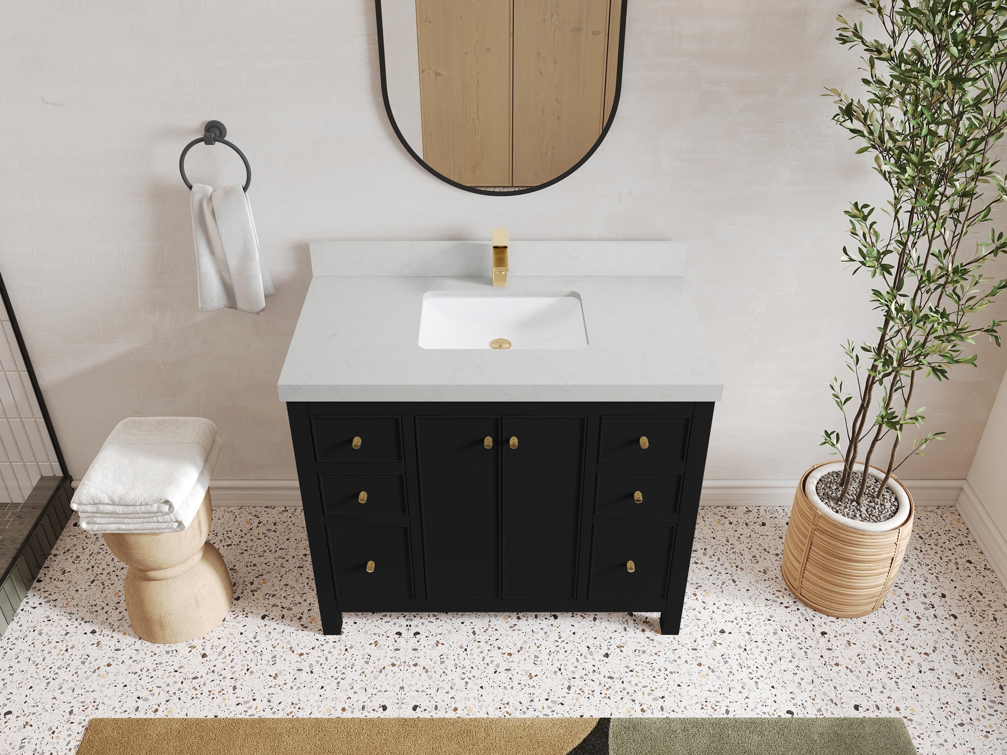 Chicago 42 in. W x 22 in. D Single Sink Bathroom Vanity - Willow Bath and Vanity