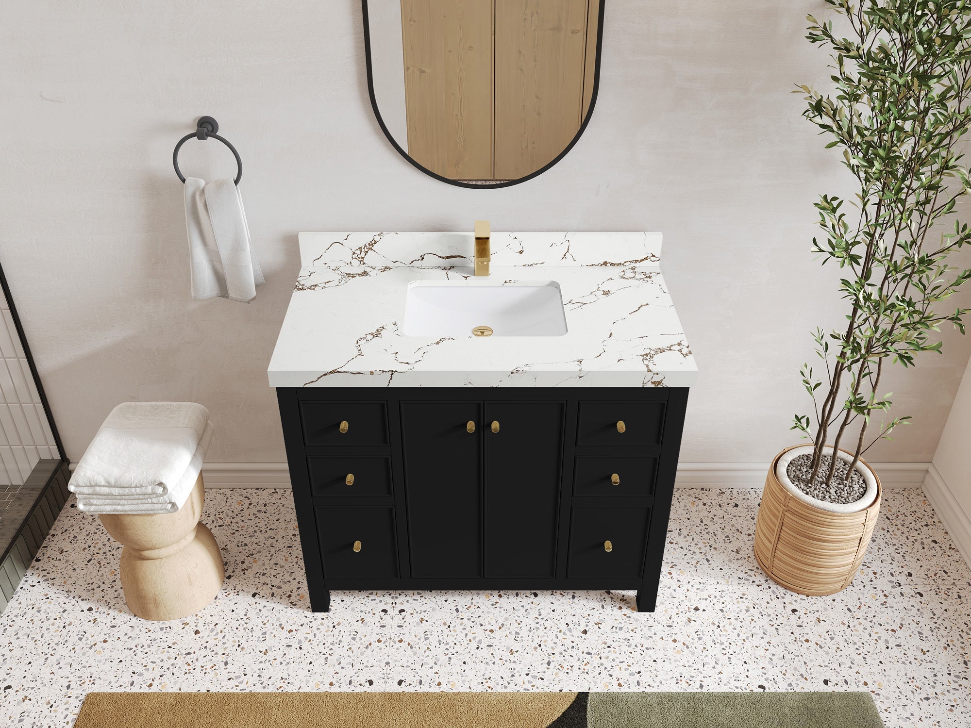 Chicago 42 in. W x 22 in. D Single Sink Bathroom Vanity - Willow Bath and Vanity