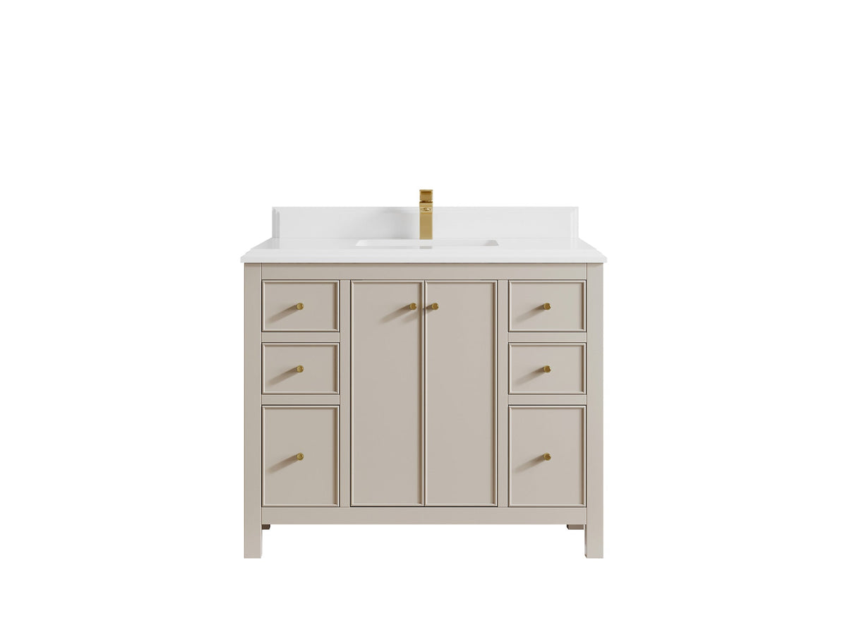 Chicago 42 in. W x 22 in. D Single Sink Bathroom Vanity - Willow Bath and Vanity