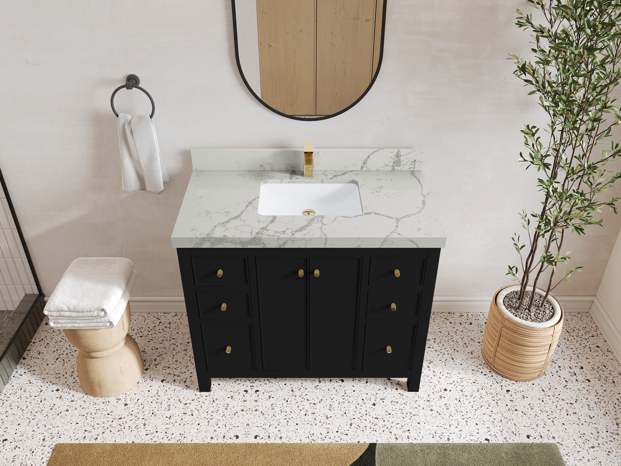 Chicago 42 in. W x 22 in. D Single Sink Bathroom Vanity - Willow Bath and Vanity