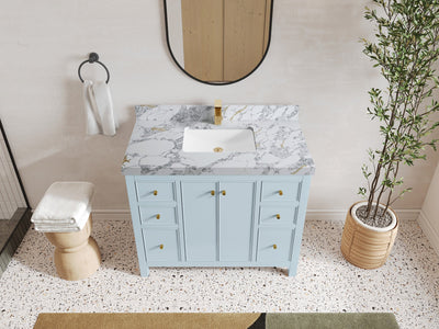 Chicago 42 in. W x 22 in. D Single Sink Bathroom Vanity - Willow Bath and Vanity