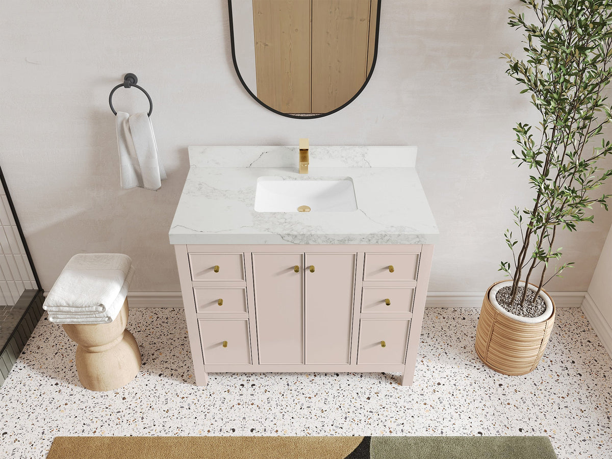 Chicago 42 in. W x 22 in. D Single Sink Bathroom Vanity - Willow Bath and Vanity