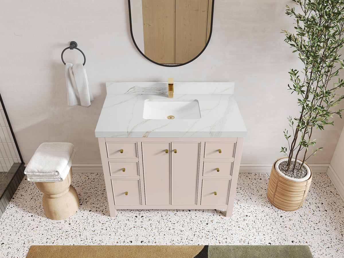 Chicago 42 in. W x 22 in. D Single Sink Bathroom Vanity - Willow Bath and Vanity