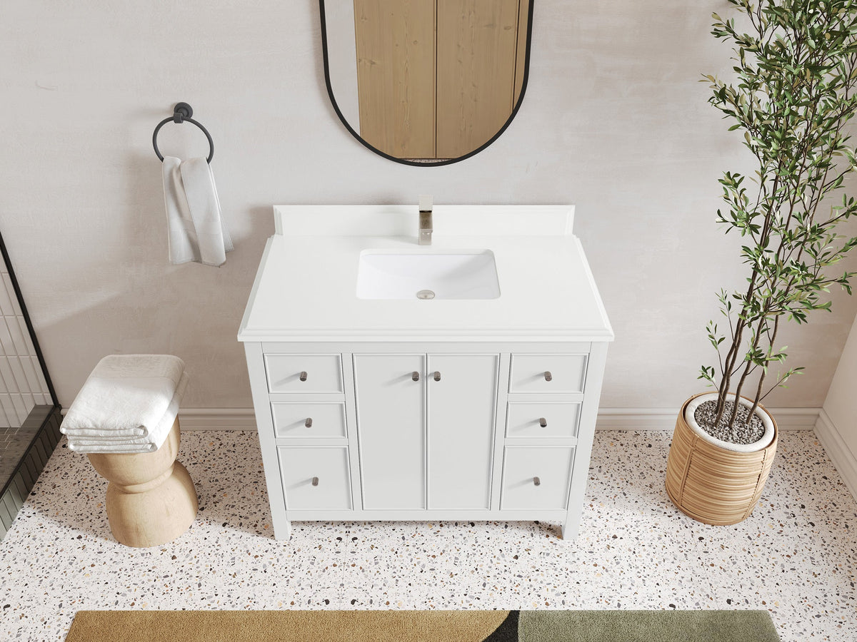 Chicago 42 in. W x 22 in. D Single Sink Bathroom Vanity - Willow Bath and Vanity