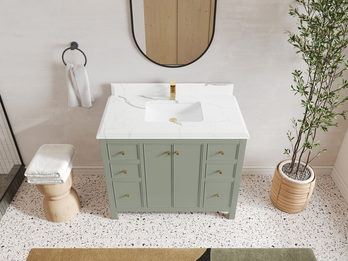 Chicago 42 in. W x 22 in. D Single Sink Bathroom Vanity - Willow Bath and Vanity