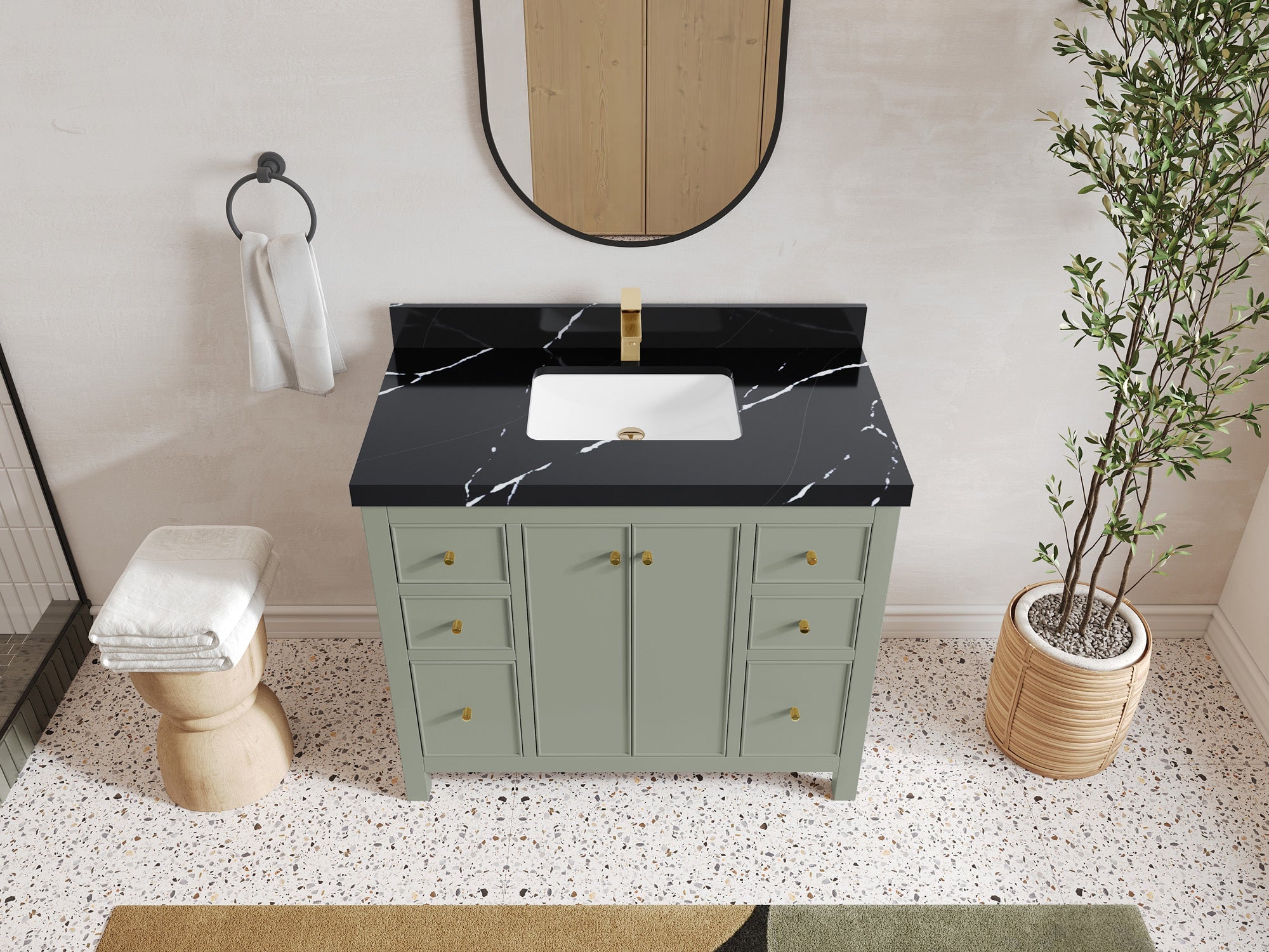 Chicago 42 in. W x 22 in. D Single Sink Bathroom Vanity - Willow Bath and Vanity