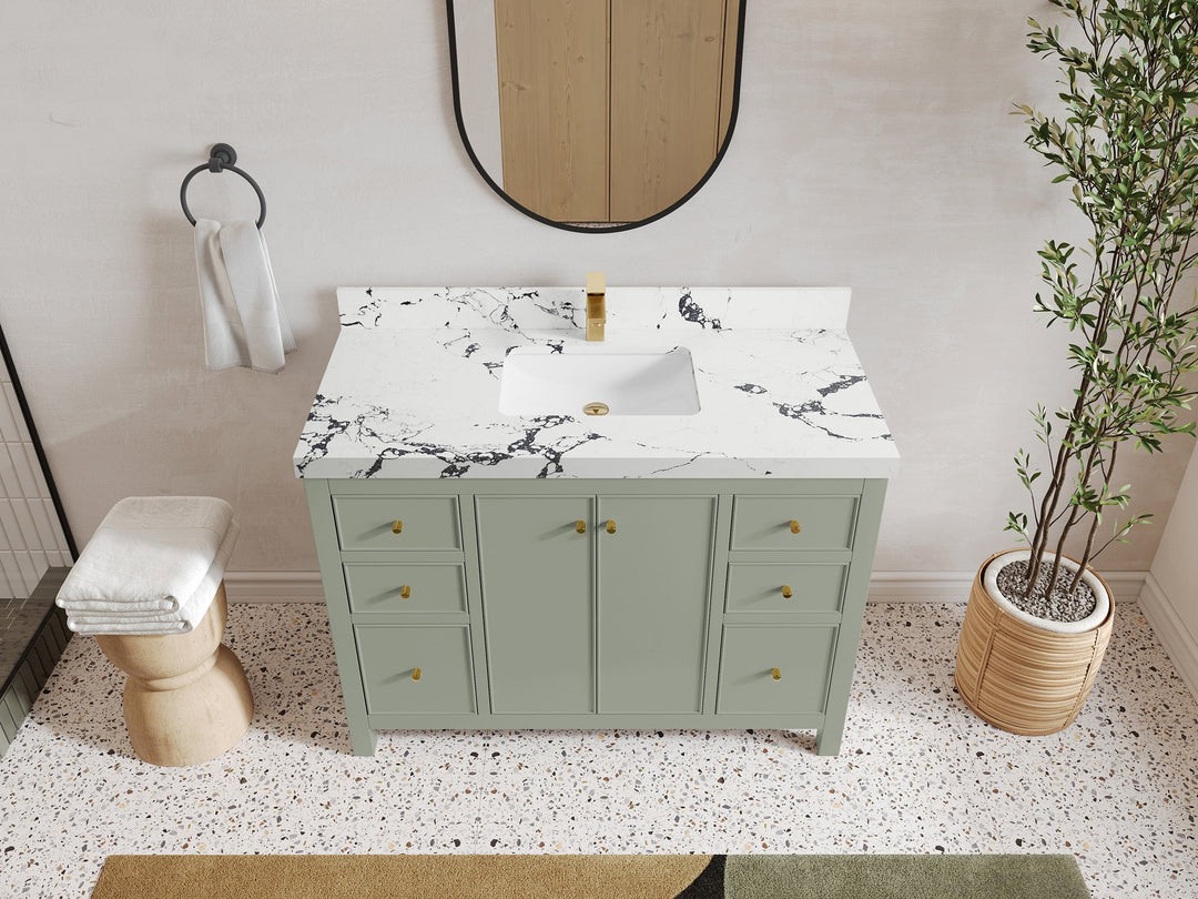 Chicago 48 in. W x 22 in. D Single Sink Bathroom Vanity - Willow Bath and Vanity