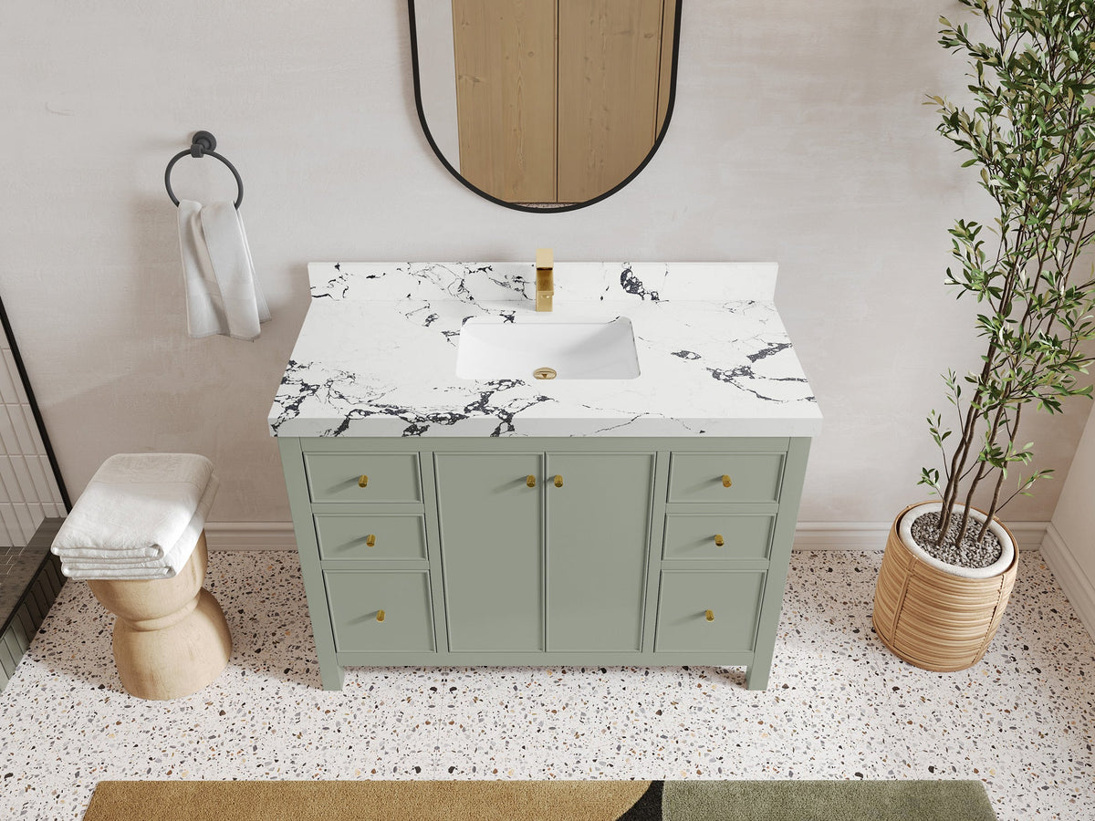 Chicago 48 in. W x 22 in. D Single Sink Bathroom Vanity - Willow Bath and Vanity